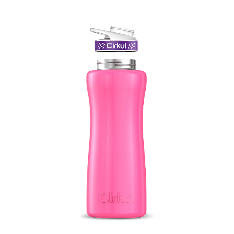 32oz. Stainless Steel Bottle & Comfort Grip Lid Pink