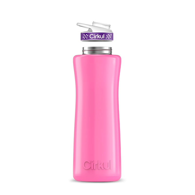 42oz. Stainless Steel Bottle & Comfort Grip Lid Pink
