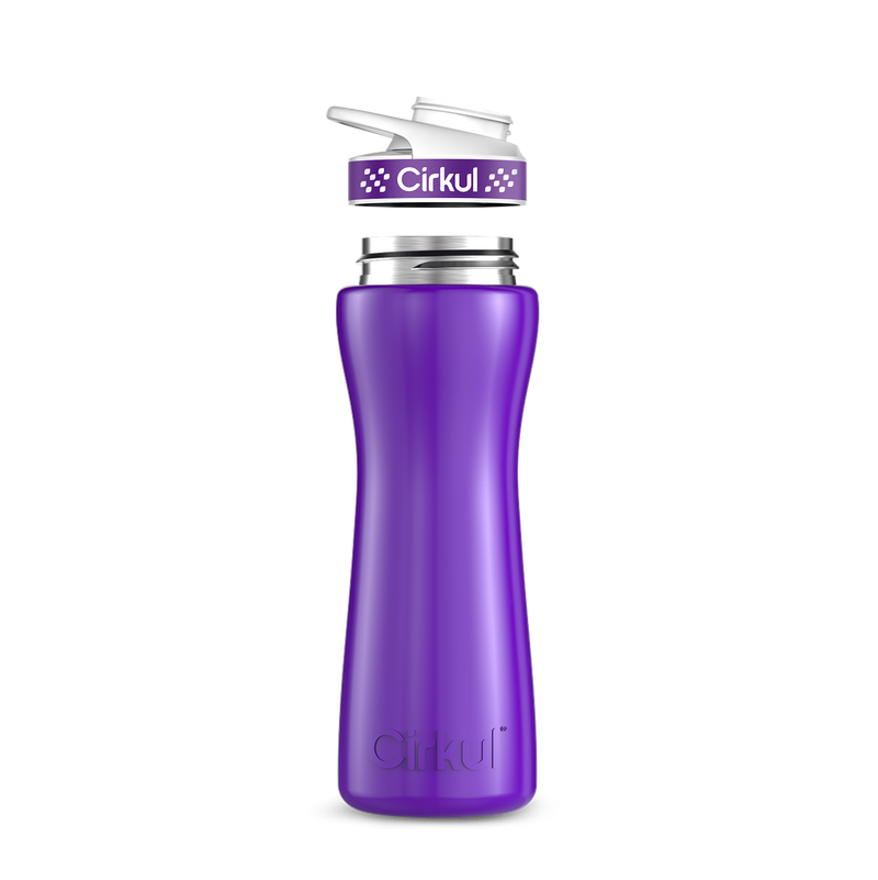 22oz. Stainless Steel Bottle & Comfort Grip Lid Purple