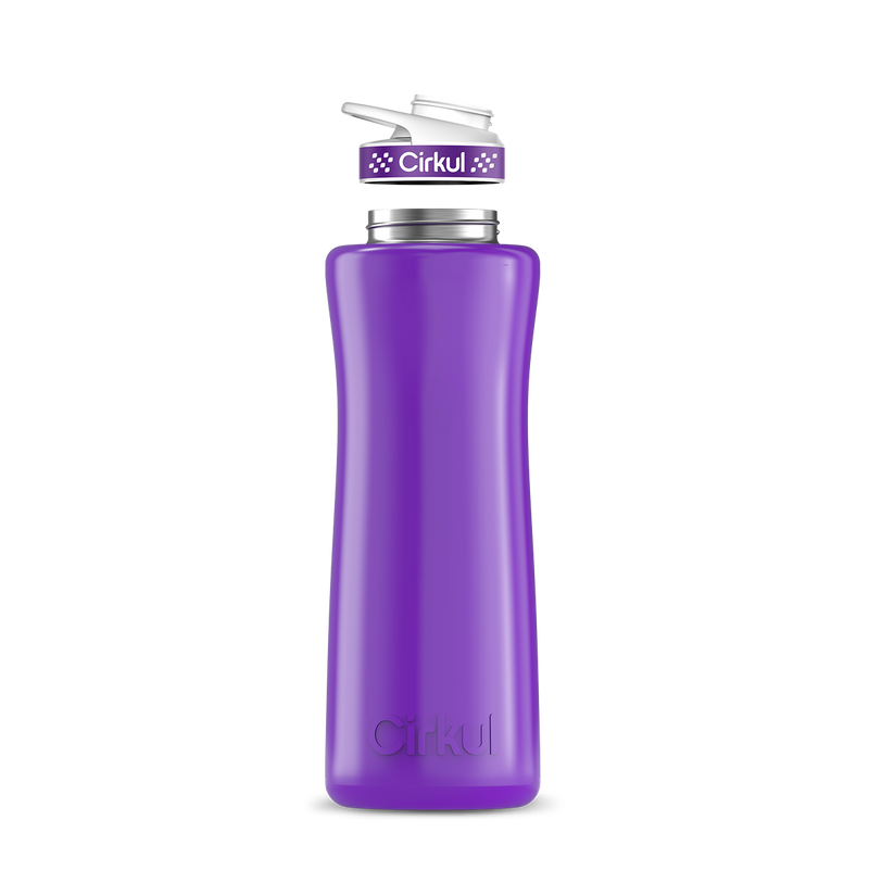 42oz. Stainless Steel Bottle & Comfort Grip Lid Purple