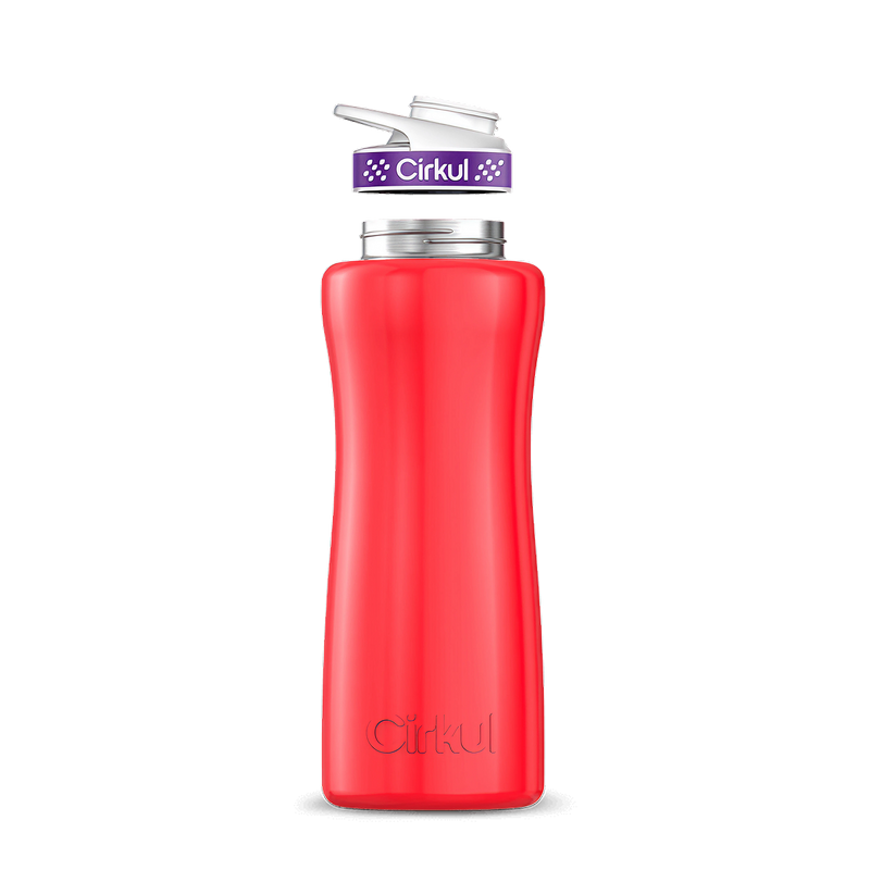 32oz. Stainless Steel Bottle & Comfort Grip Lid Red