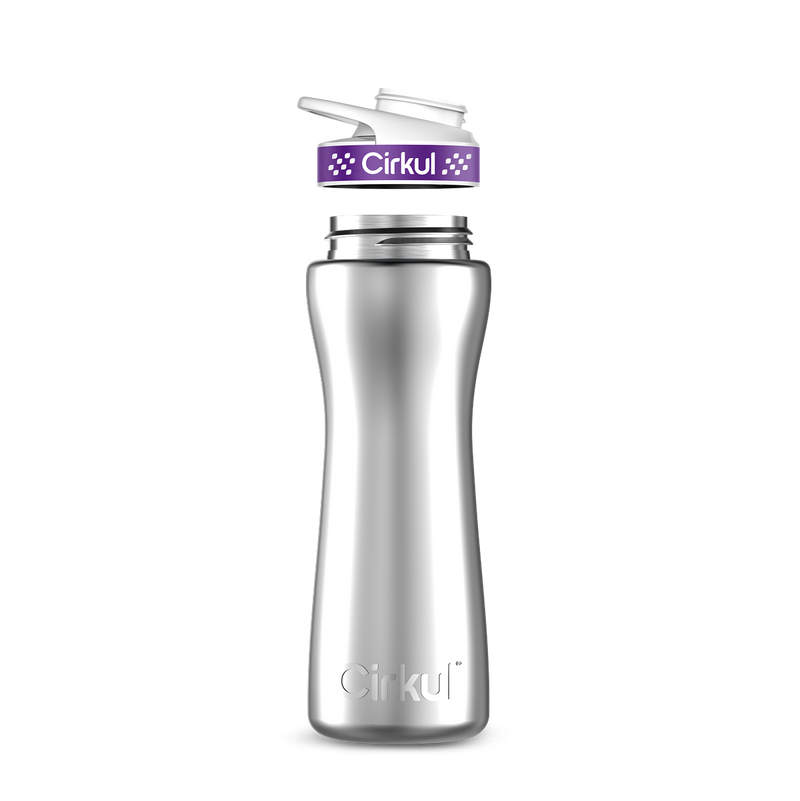 22oz. Stainless Steel Bottle & Comfort Grip Lid Steel