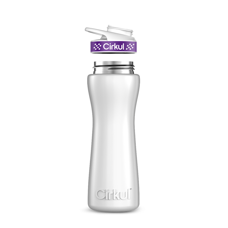 22oz. Stainless Steel Bottle & Comfort Grip Lid White