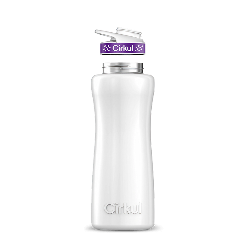 32oz. Stainless Steel Bottle & Comfort Grip Lid White