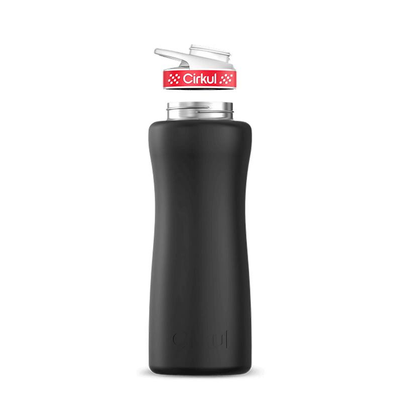 32oz. Stainless Steel Bottle & Comfort Grip Lid Matte Black