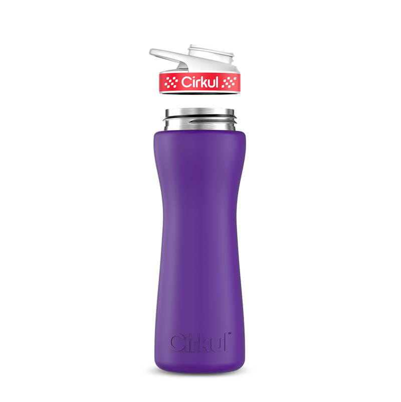 22oz. Stainless Steel Bottle & Comfort Grip Lid Matte Purple