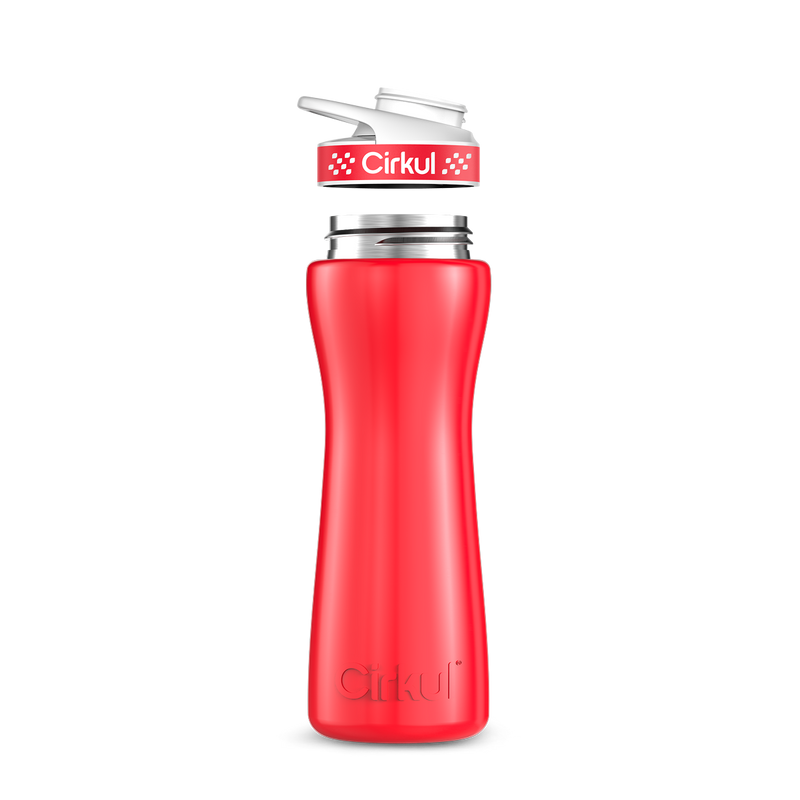 22oz. Stainless Steel Bottle & Comfort Grip Lid Red