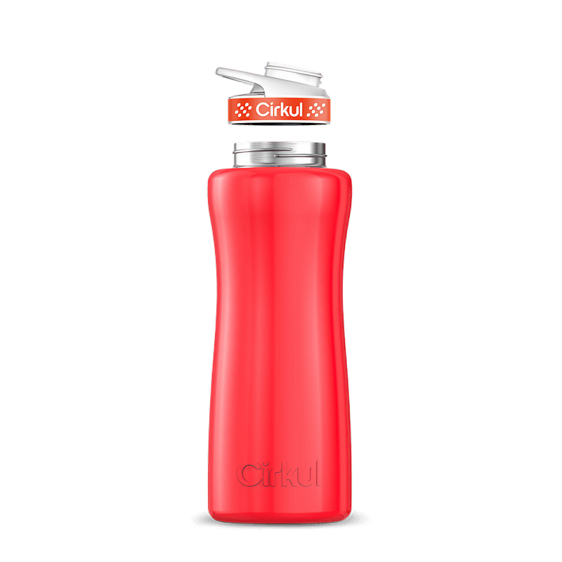 32oz. Stainless Steel Bottle & Comfort Grip Lid Red