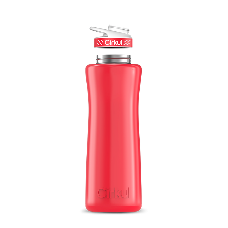 42oz. Stainless Steel Bottle & Comfort Grip Lid Red