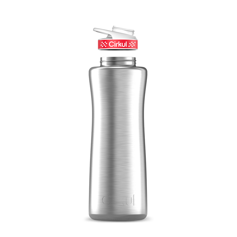 42oz. Stainless Steel Bottle & Comfort Grip Lid Steel